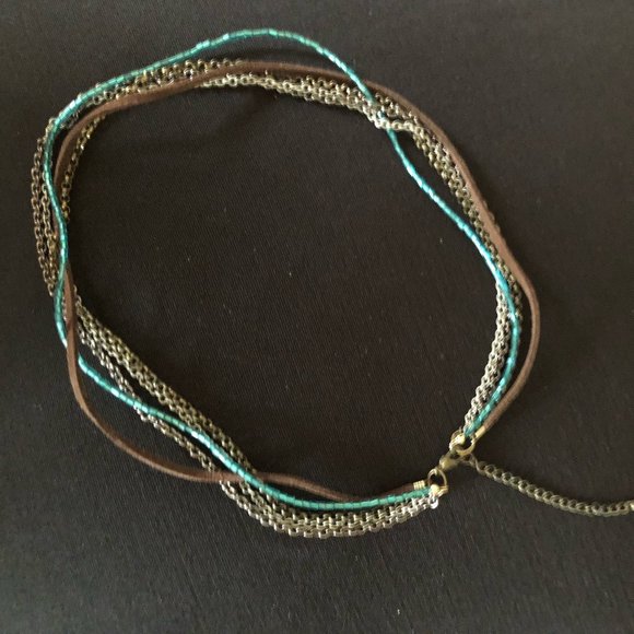 Necklace - 5 strands of different colors and textures - Picture 4 of 5